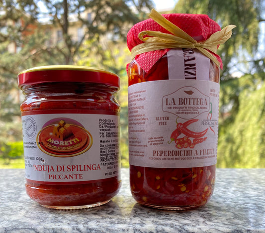 Jar of 'Nduja and chillies