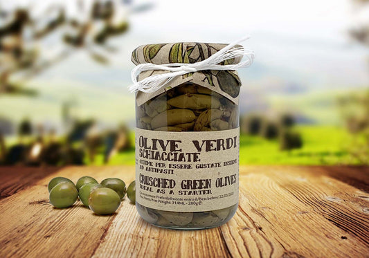 Crushed green olives